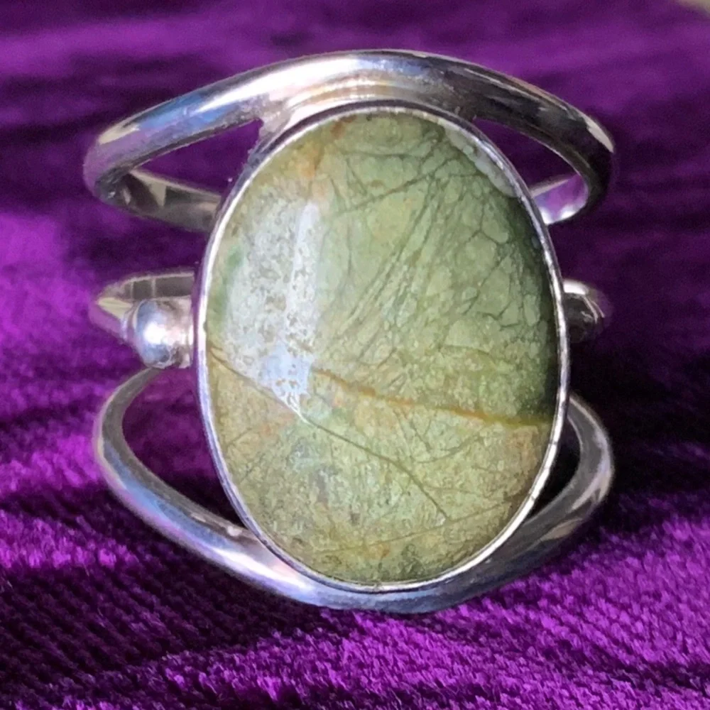 Vintage Sajen Rainforest Floor Jasper ring
